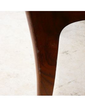 Série de 4 Chaises Assise en Skaï Noir Capitonnée Danoise