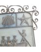 Metal Coat of Arms with Whale Decor