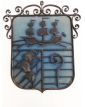 Blason Armoirie en Métal Noir Décor au Lion