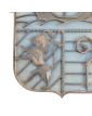 Blason Armoirie en Métal Noir Décor au Lion