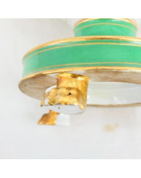 Confiturier en Porcelaine de Paris Vert