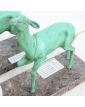 Paire de Veilleuse au Biche sur Socle en Marbre