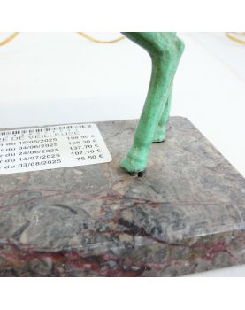 Pair of Deer Night Lights on Marble Base