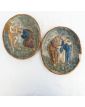 Pair of Religious Plaster Medallions
