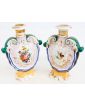 Paire de Petits Vases Bouteille en Porcelaine sans Bouchons