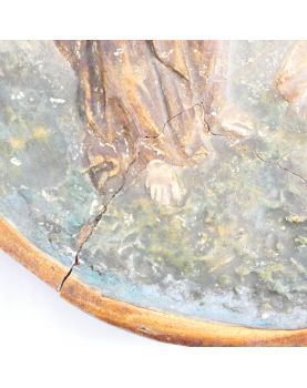 Pair of Religious Plaster Medallions