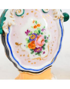 Paire de Petits Vases Bouteille en Porcelaine sans Bouchons