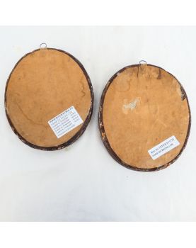 Pair of Religious Plaster Medallions