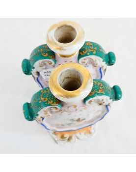 Paire de Petits Vases Bouteille en Porcelaine sans Bouchons