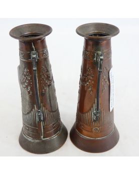 Paire de Petits Vases en Métal 1900