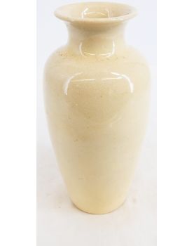 Vase en Terre Cuite Émaillée Beige