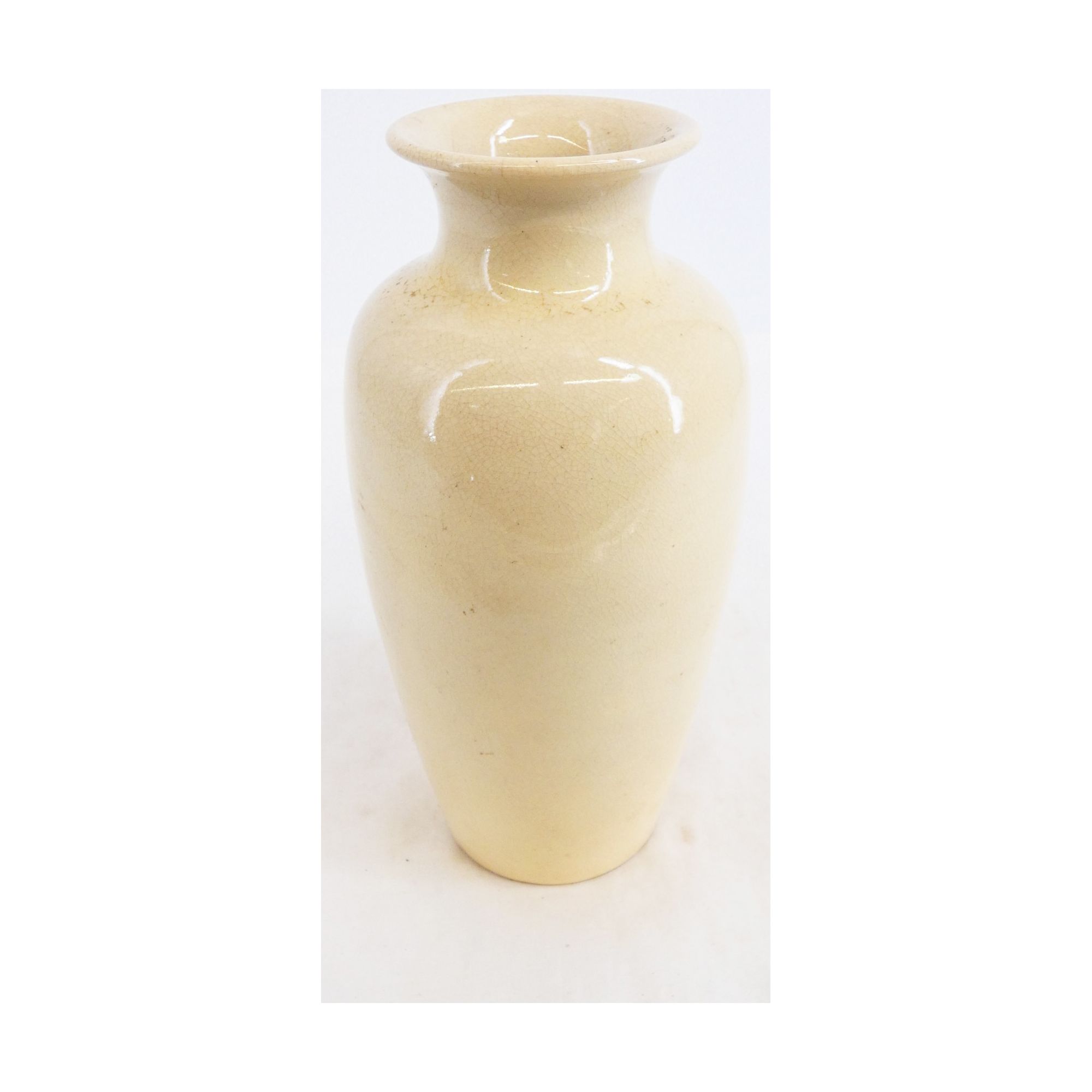 Vase en Terre Cuite Émaillée Beige Vase en Terre Cuite Émaillée Beige