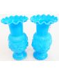 Pair of Small Blue Opaline Vases