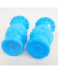 Paire de Petits Vases en Opaline Bleue