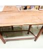 Metal Console Table with Handcrafted Oak Top