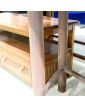 Metal Console Table with Handcrafted Oak Top
