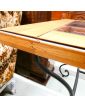 Wrought Iron Table with 2 Glass Tops