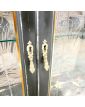 Black Display Cabinet with 2 Glass Doors and Key
