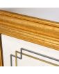 Rectangular Mirror with Gold and Decorated Frame