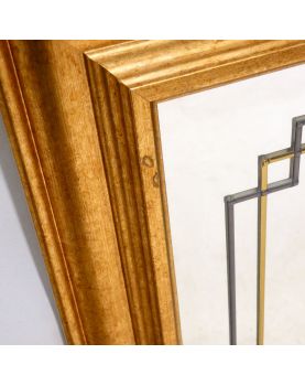 Miroir Rectangulaire Cadre Doré et Decoré