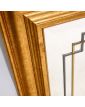 Rectangular Mirror with Gold and Decorated Frame