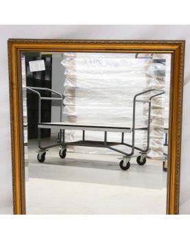 Beveled Gold Frame Mirror