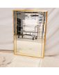 Miroir Rectangulaire à Parcloses Cadre Doré Biseauté