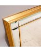 Miroir Rectangulaire à Parcloses Cadre Doré Biseauté