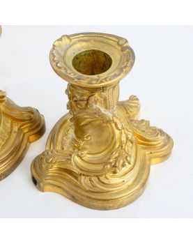 Pair of Small Susse Frère Candlesticks