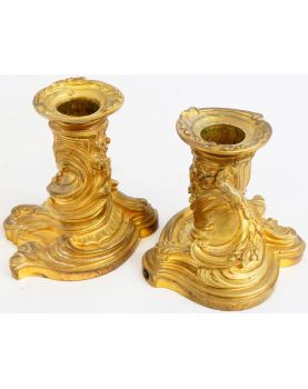 Pair of Small Susse Frère Candlesticks