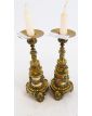 Paire de Bougeoirs Style Louis XVI en Bronze