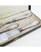 Art Nouveau Carving Set in Silver Metal in its Box
