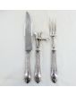 Art Nouveau Carving Set in Silver Metal in its Box