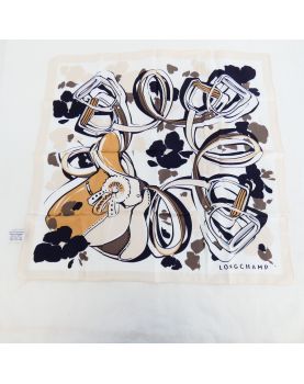 LONGCHAMPS Foulard Carré Neuf dans son Étui