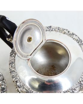 Silver Metal Teapot and Milk Jug Set by Gandais PALA