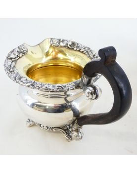 Silver Metal Teapot and Milk Jug Set by Gandais PALA