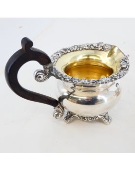 Silver Metal Teapot and Milk Jug Set by Gandais PALA