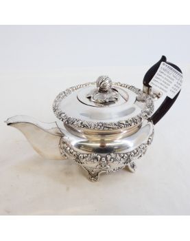Silver Metal Teapot and Milk Jug Set by Gandais PALA