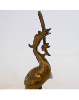 Sujet Héron sur Tortue en Bronze