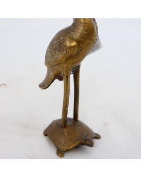 Sujet Héron sur Tortue en Bronze