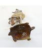 Sujet Héron sur Tortue en Bronze