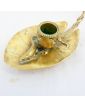 Art Nouveau Cellar Rat Candle Holder with Fish and Water Lilies