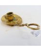 Art Nouveau Cellar Rat Candle Holder with Fish and Water Lilies