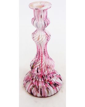 Bougeoir en Verre de Clichy Rose