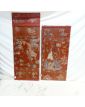 Lot de 3 Panneaux Asiatique Laqués Rouge