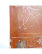 Set of 3 Red Lacquered Asian Panels
