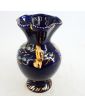 Earthenware Vase with 2 Blue and Gold Handles