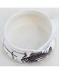 VALLAURIS Frying Pan with Fish Decor in Grey on a White Background