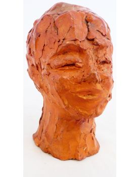 Small Terracotta Face Sculpture