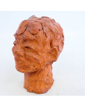 Small Terracotta Face Sculpture